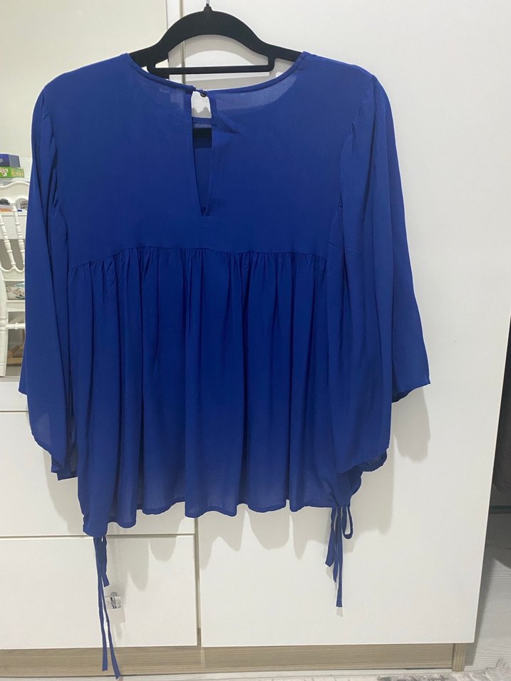 Lacivert Salaş Kadın Bluz - Görsel 4