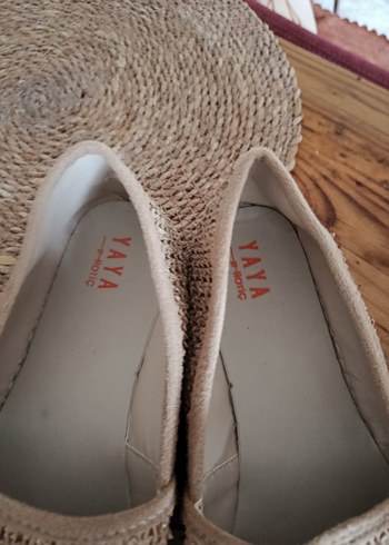 Bej Örgü Kadın Dolgu Topuk Espadril - Görsel 8