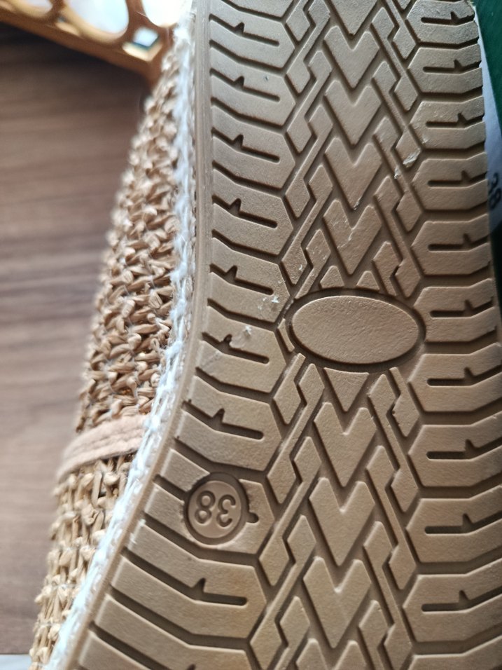 Bej Örgü Kadın Dolgu Topuk Espadril - Görsel 5