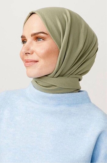 Armine Valor Scarf Çöl Yeşili Pamuk Kraş Şal