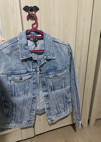 l Beden Oversize Kadın Kot Ceket
