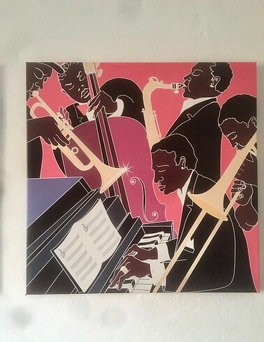Jazz müzik müzisyen şarkıcı kanvas tablo