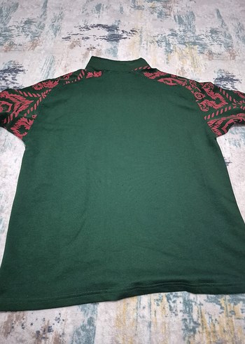 Yeşil Fermuarlı Yarım Boğazlı Erkek Tişört - Görsel 6