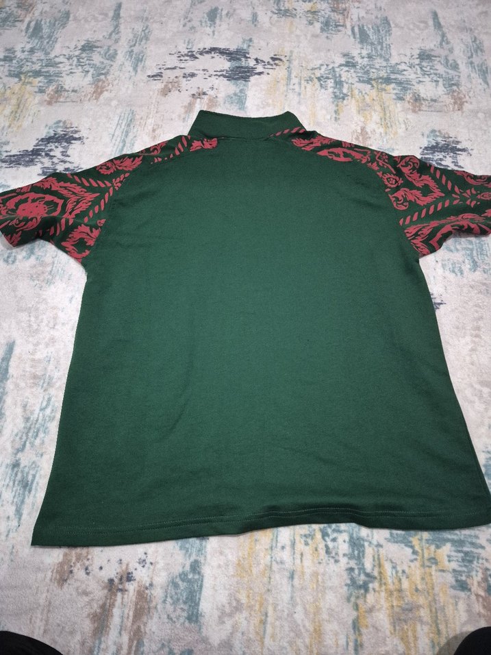 Yeşil Fermuarlı Yarım Boğazlı Erkek Tişört - Görsel 5