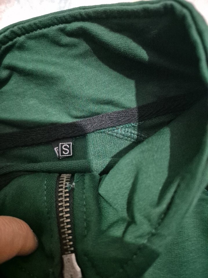 Yeşil Fermuarlı Yarım Boğazlı Erkek Tişört - Görsel 3