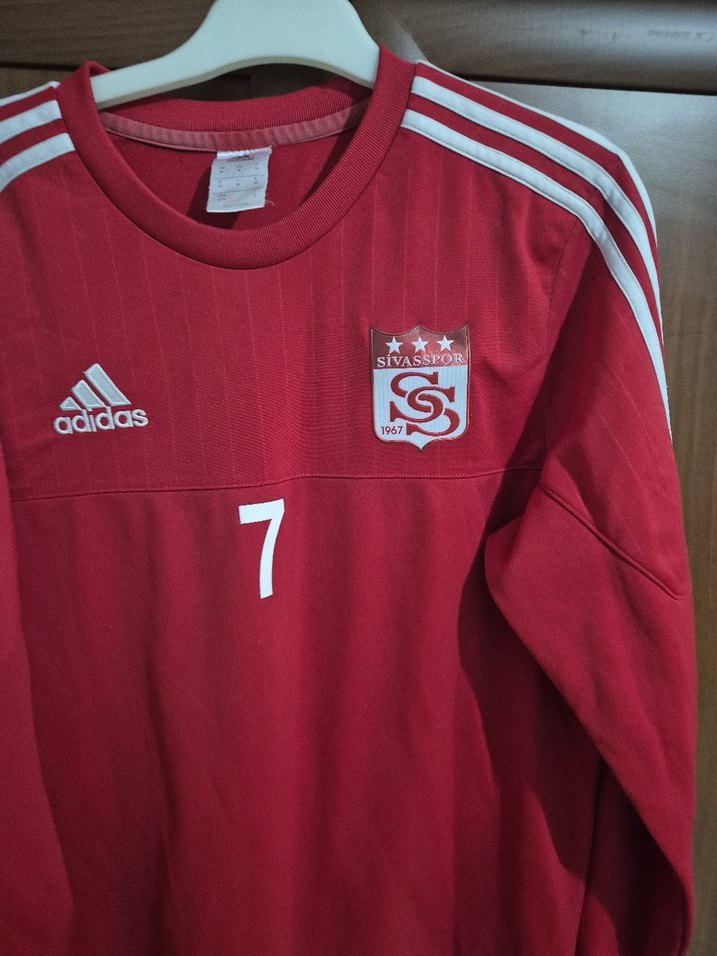 Kırmızı Adidas Erkek Spor Sweatshirt - Görsel 2