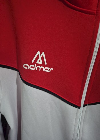 Kırmızı Beyaz Fermuarlı Erkek Sweatshirt - Görsel 3