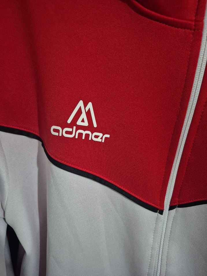 Kırmızı Beyaz Fermuarlı Erkek Sweatshirt - Görsel 3