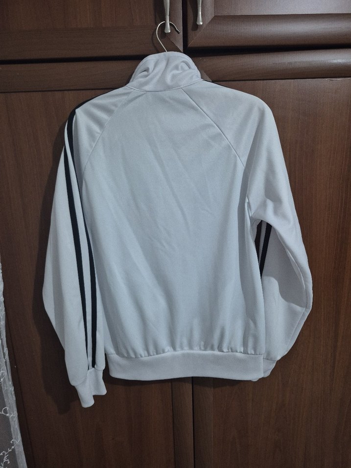 Beyaz Uzun Kollu Fermuarlı Kadın Eşofman Üstü - Görsel 5