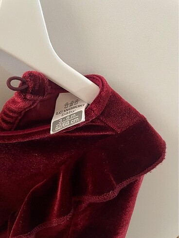 LC Waikiki 3-6ay Kırmızı kadife elbise