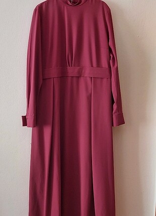 44 Beden Bordo Abiye Elbise 