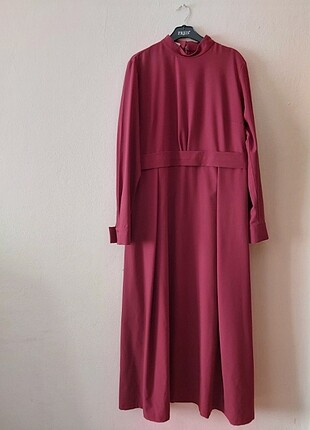 Bordo Abiye Elbise 
