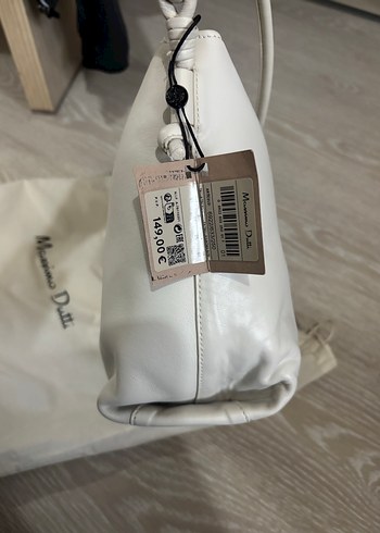 Massimo Dutti Beyaz Deri Kadın Çanta - Görsel 2