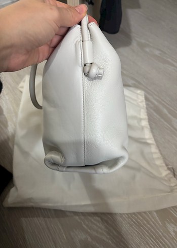 Massimo Dutti Beyaz Deri Kadın Çanta - Görsel 3