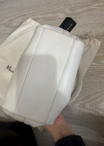 Massimo Dutti Beyaz Deri Kadın Çanta - Görsel 7