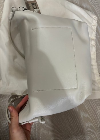 Massimo Dutti Beyaz Deri Kadın Çanta - Görsel 6