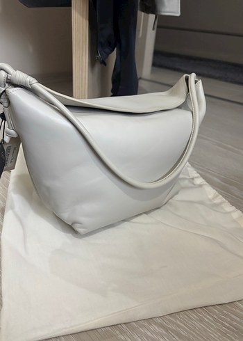 Massimo Dutti Beyaz Deri Kadın Çanta - Görsel 4