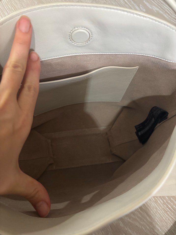 Massimo Dutti Beyaz Deri Kadın Çanta - Görsel 5