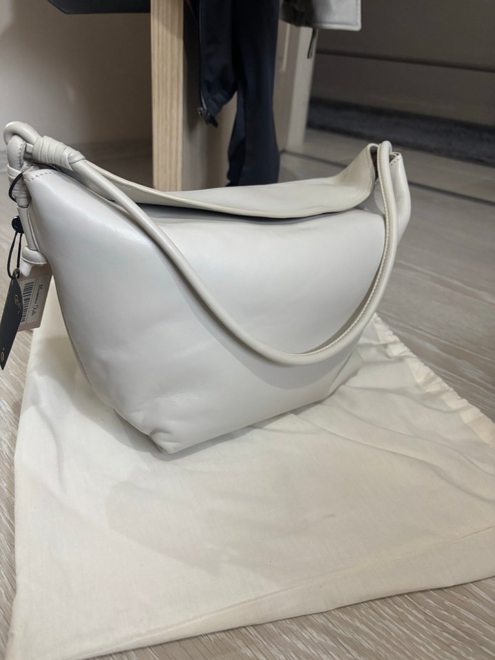 Massimo Dutti Beyaz Deri Kadın Çanta - Görsel 4