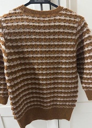 Kadın Kahverengi Örgü Kazak - Görsel 2