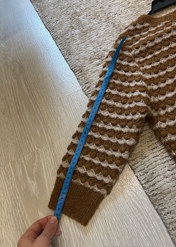 Kadın Kahverengi Örgü Kazak - Görsel 5