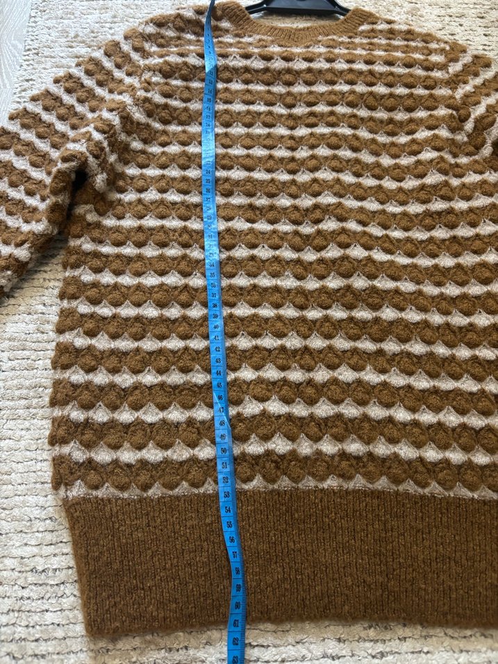 Kadın Kahverengi Örgü Kazak - Görsel 3