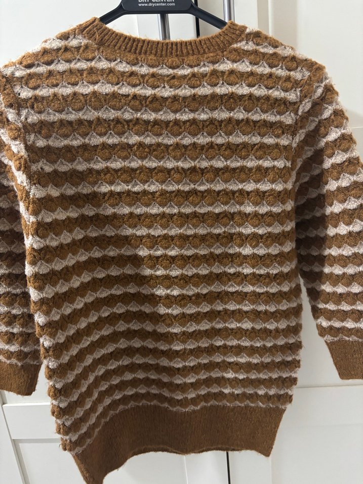 Kadın Kahverengi Örgü Kazak - Görsel 2