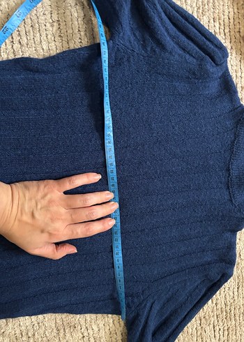 Kadın Lacivert Boğazlı Triko Kazak - Görsel 4