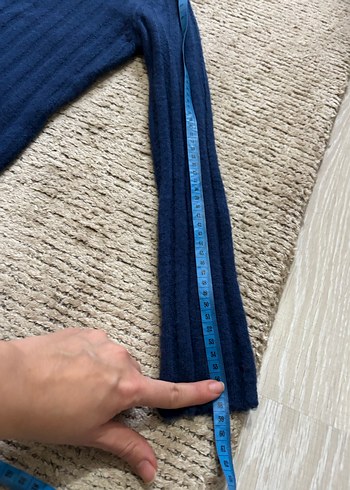 Kadın Lacivert Boğazlı Triko Kazak - Görsel 3