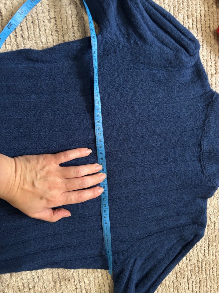 Kadın Lacivert Boğazlı Triko Kazak - Görsel 4