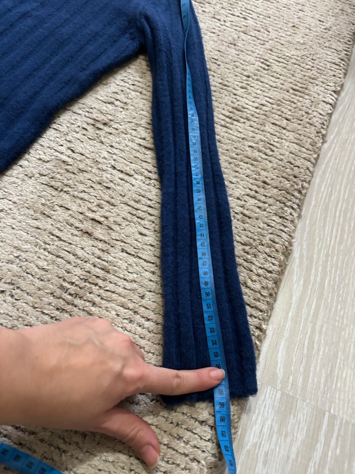 Kadın Lacivert Boğazlı Triko Kazak - Görsel 3