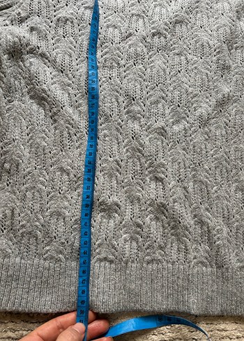 Gri Örgü Kadın Kazak - Görsel 2