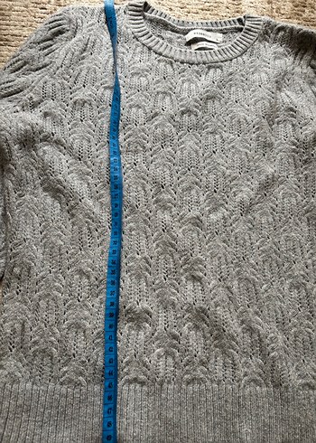 Gri Örgü Kadın Kazak - Görsel 4