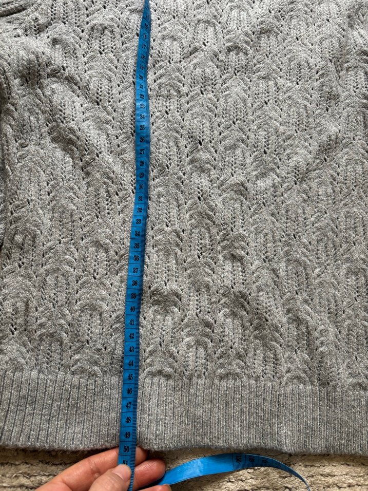 Gri Örgü Kadın Kazak - Görsel 2