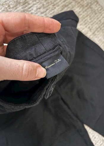 Kadın Siyah Keten Salaş Pileli Pantolon - Görsel 3