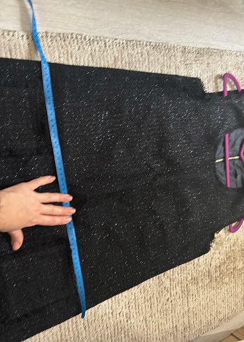 Siyah Örme Midi Kolsuz Kadın Yelek - Görsel 3