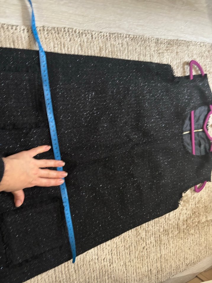 Siyah Örme Midi Kolsuz Kadın Yelek - Görsel 3