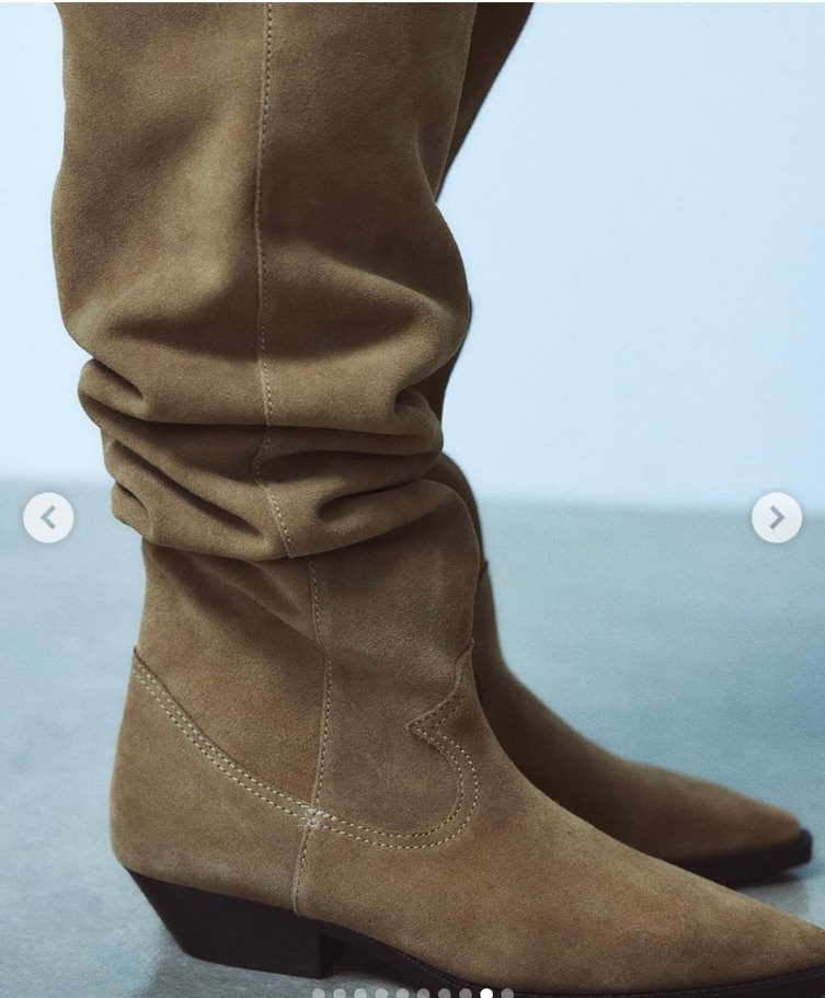 Kahverengi Süet Dizüstü Kadın Botları - Görsel 2