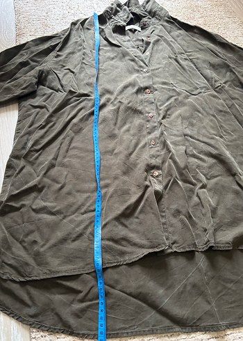 Gri Kadın Uzun Kollu  Gömlek - Görsel 2