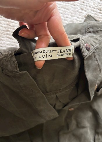 Gri Kadın Uzun Kollu  Gömlek - Görsel 3