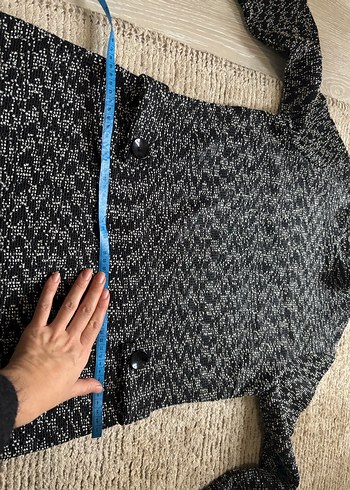 Gri Uzun Kollu Örgü Triko Elbise - Görsel 4