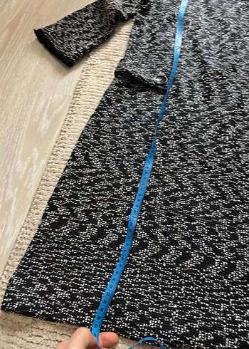 Gri Uzun Kollu Örgü Triko Elbise - Görsel 2