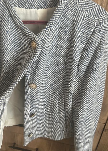 Zara Midi Kadın Düğmeli Ceket - Görsel 3