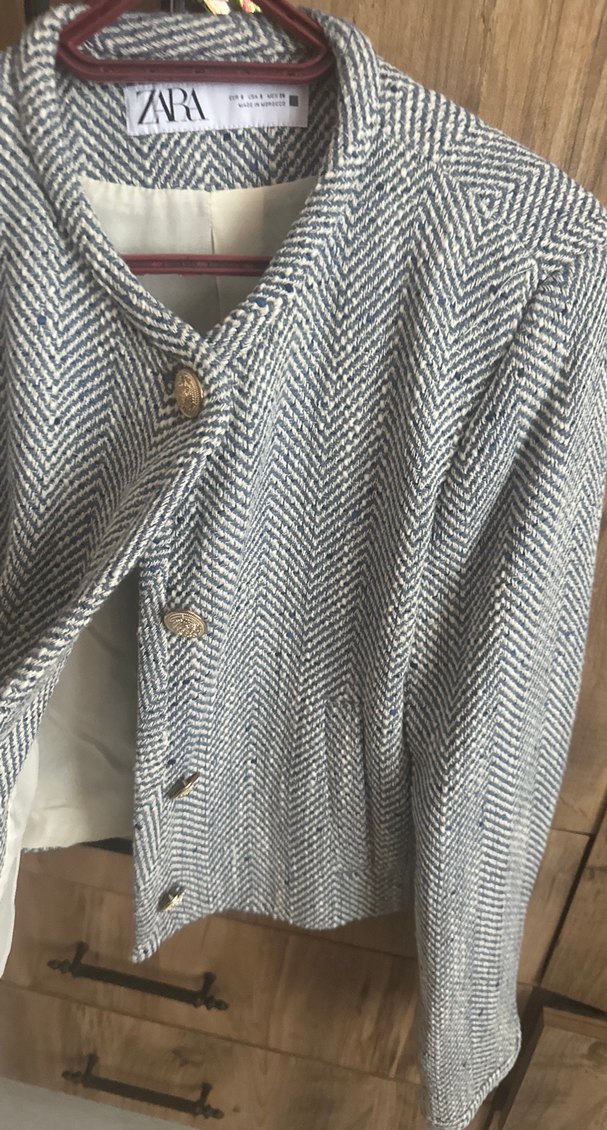 Zara Midi Kadın Düğmeli Ceket - Görsel 3