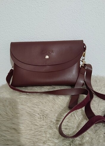 Zara Bordo el ve kol çantası