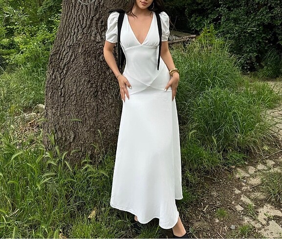 Kurdeleli elbise