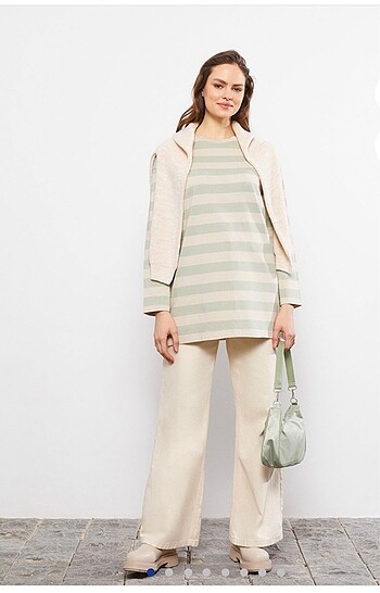 LC Waikiki LCW modest çizgili tunik