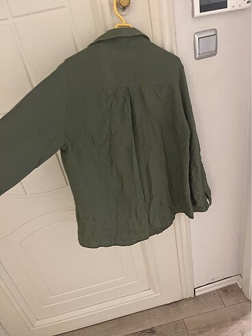 l Beden yeşil Renk Oversize gömlek