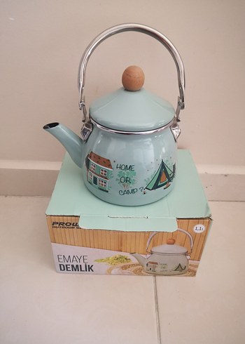 Beden yeşil Renk Kamp emaye demlik 1.1 lt