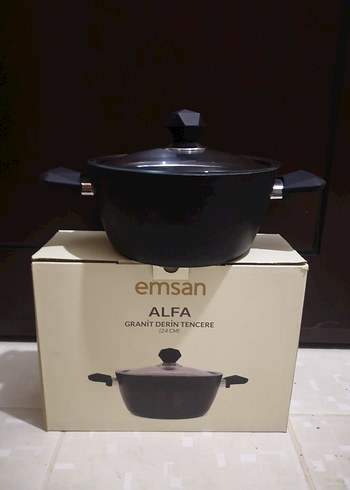  Beden Emsan Alfa Granit Derin Tencere 24 cm